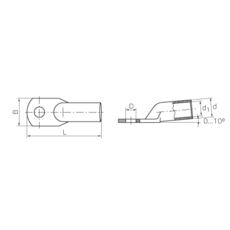 КВТ Наконечник кабельный медный луженый ТМЛ 240–16–24 (мин партия 10 шт.) 40914 KVT КВТ Наконечник кабельный медный луженый ТМЛ 240–16–24 (мин партия 10 шт.) 40914 KVT