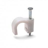 КВТ Скоба пластиковая СПК 4 для круглых кабелей 49457 (цена за уп.) KVT