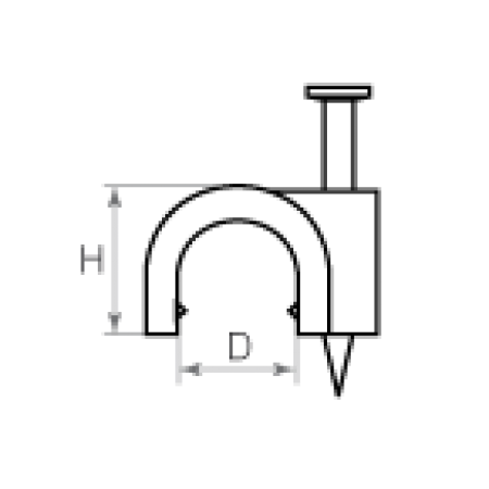 КВТ Скоба пластиковая СПК 7 для круглых кабелей 50025 (цена за уп.) KVT КВТ Скоба пластиковая СПК 7 для круглых кабелей 50025 (цена за уп.) KVT