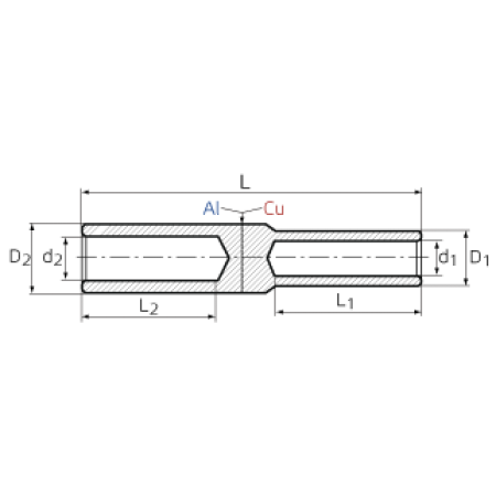 КВТ Гильза алюмомедная ГАМ-120/95 (мин партия 10 шт.) 50559 KVT КВТ Гильза алюмомедная ГАМ-120/95 (мин партия 10 шт.) 50559 KVT