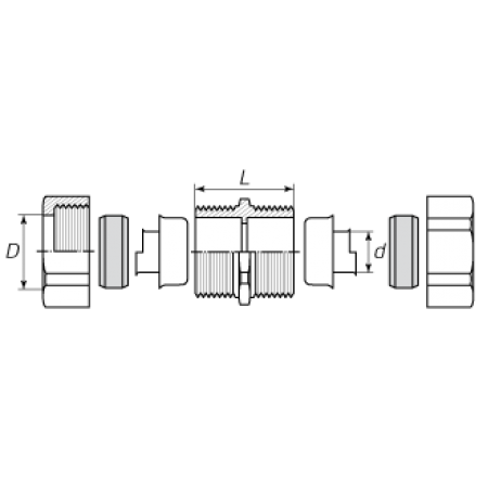 КВТ Муфта соединиетльная СММ 50 металлорукав-металлорукав 61402 KVT КВТ Муфта соединиетльная СММ 50 металлорукав-металлорукав 61402 KVT