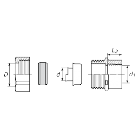 КВТ Муфта соединиетльная резьбовая СТМ(Р)-60 труба-металлорукав 61415 KVT КВТ Муфта соединиетльная резьбовая СТМ(Р)-60 труба-металлорукав 61415 KVT