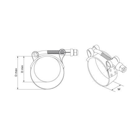 КВТ Хомут силовой T-bolt ST 49-55/W2 (мин партия 10 шт.) 69064 KVT КВТ Хомут силовой T-bolt ST 49-55/W2 (мин партия 10 шт.) 69064 KVT