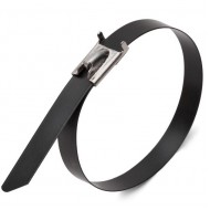 КВТ Стяжки стальные СКС-П (304) 4,6х400 с полимерным покрытием (10шт.) 78730 (цена за уп.) KVT