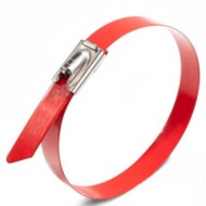 КВТ Стяжка стальная с полимерным покрытием СКС-П (316) 4,6*1000 (красн) (мин партия 100 шт.) 83070 KVT