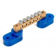 КВТ Шина N "ноль" на 2-х изол ШНИ-6х9-14 (син) (мин партия 10 шт.) 87187 KVT